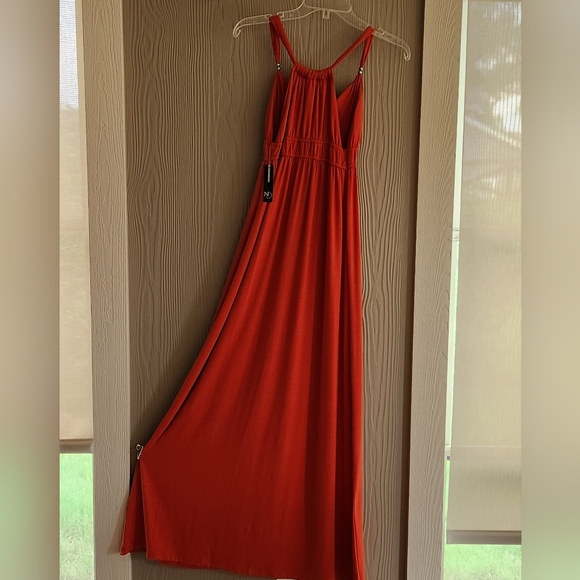 New Directions Orange Maxi Dress - Picture 5 of 15